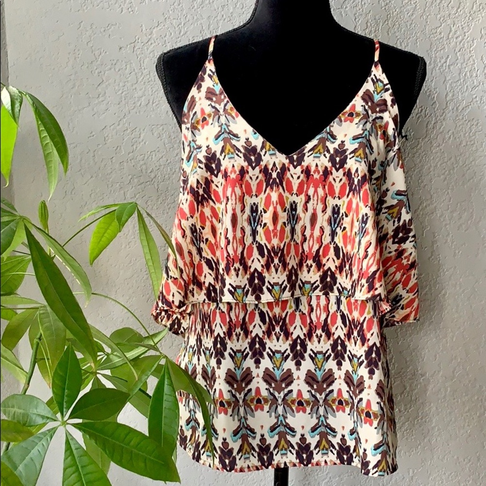 Cute AQUA Layered Top W/ Adjustable Straps
